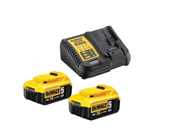 DeWalt Akku-Kit 2 x 18 V / 5 Ah plus DCB 115 - DCB115P2-QW