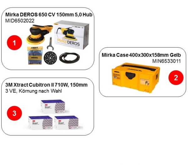 Mirka DEROS Days Aktion 125/150mm 5,0 Hub im Karton oder Systainer