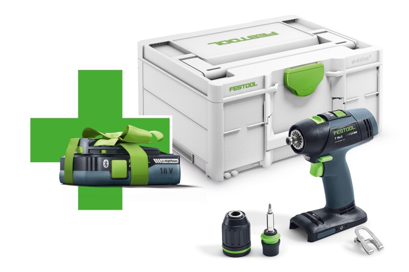  Festool  Akku-Bohrschrauber T 18+3-Basic-4,0 - 577051