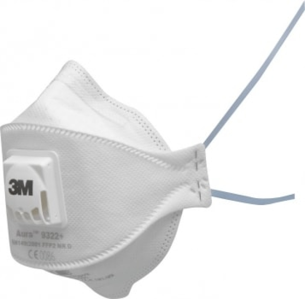 3M™ Aura Atemschutzmaske 9322+, FFP2, mit Cool Flow™ Ausatemventil