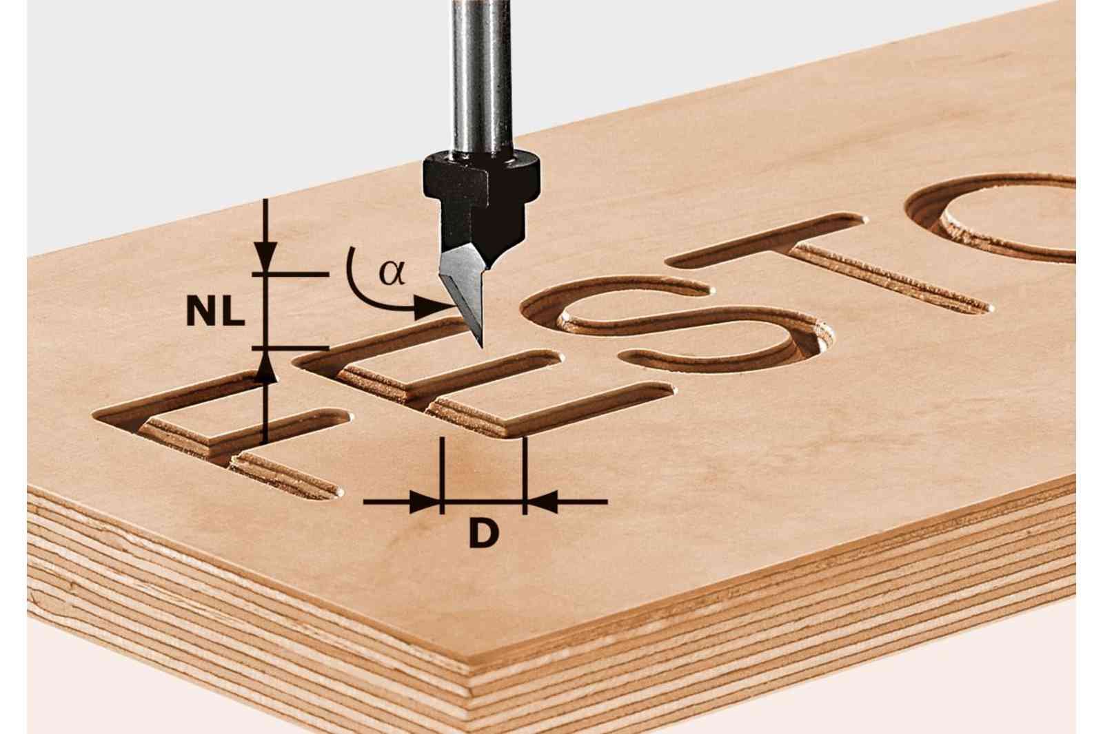 Festool Schriftenfräser HS S8 D11/60° - 491002