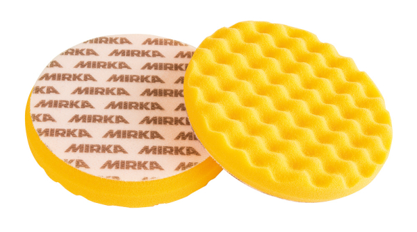 Mirka Schaumstoffpad 150mm gelb gewaffelt. 2/Pack