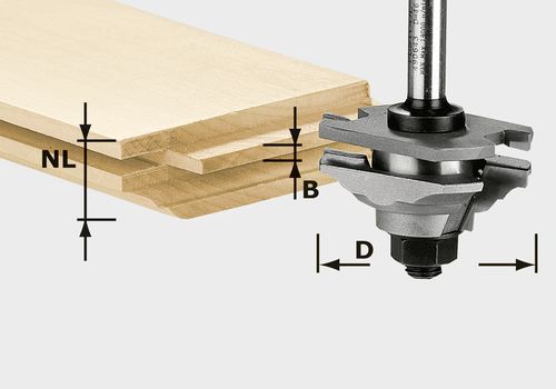 Festool Profil-Federfräser HW S8 D46 x D12-FD - 490643